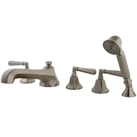 Kingston Brass Roman Tub Faucet, Brushed Nickel, Deck Mount KS43085HL